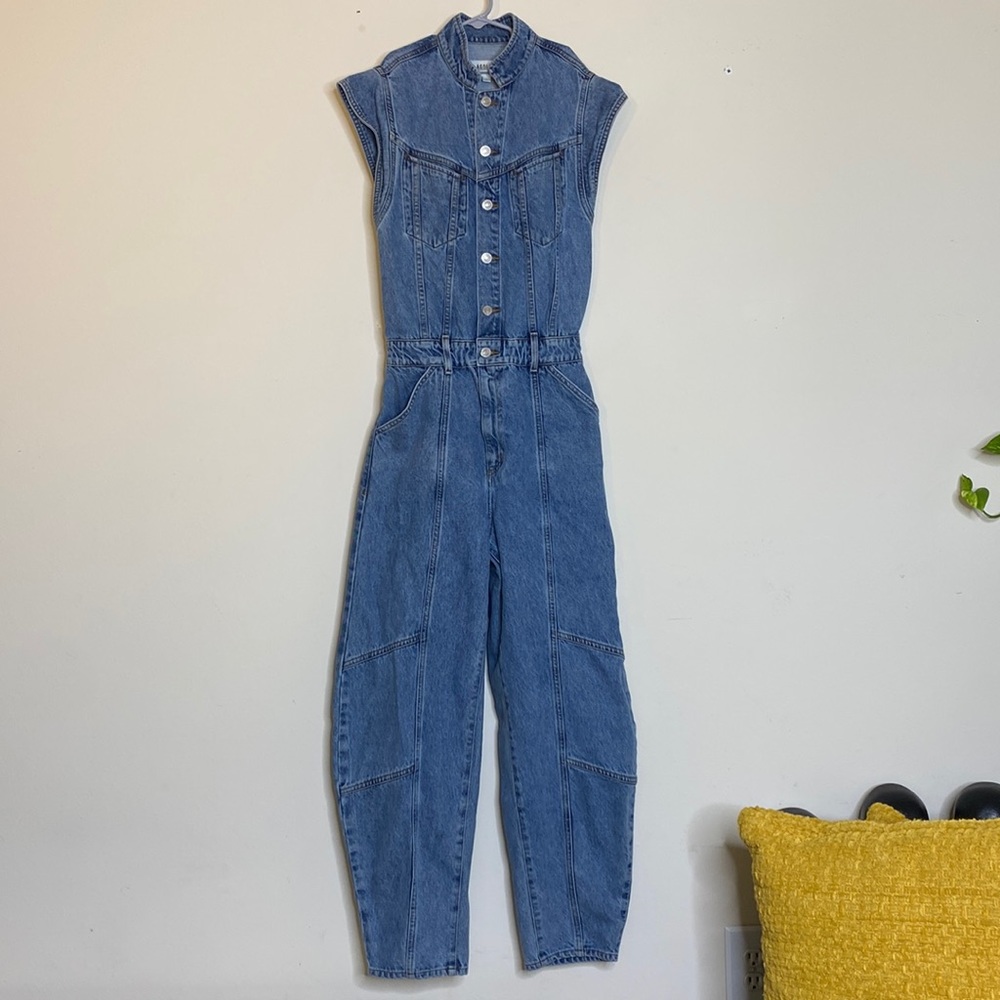 Free People Denim Jumpsuit